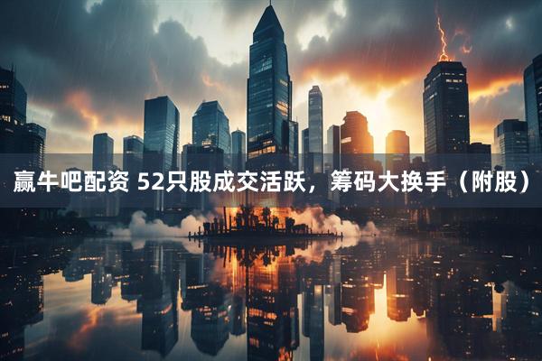 赢牛吧配资 52只股成交活跃，筹码大换手（附股）