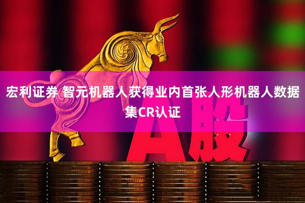 宏利证券 智元机器人获得业内首张人形机器人数据集CR认证